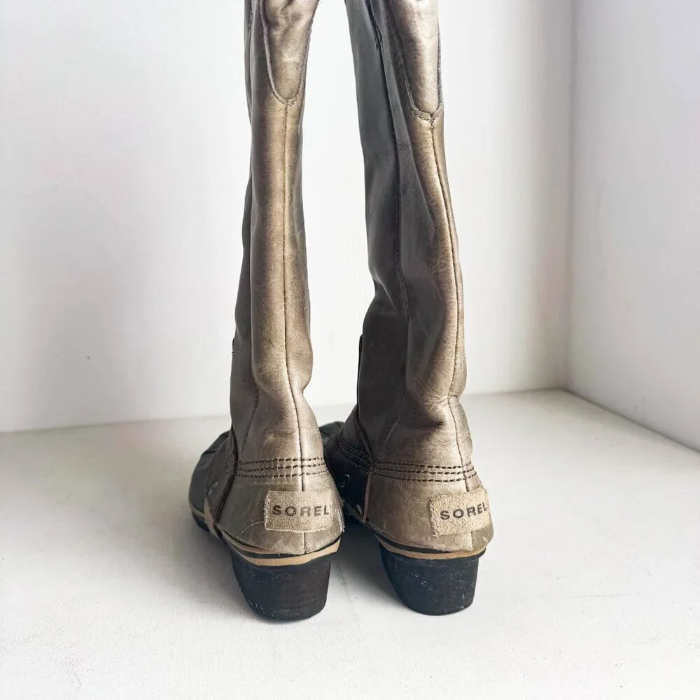 Sorel Leather Two Tone Knee High Winter Boots 36